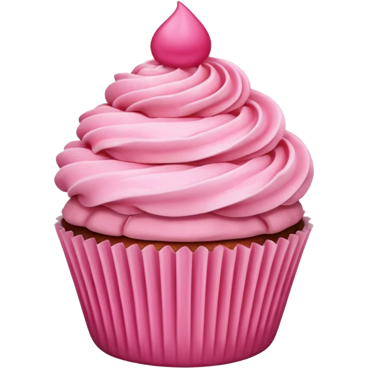 Cupcake with pink icing emoji