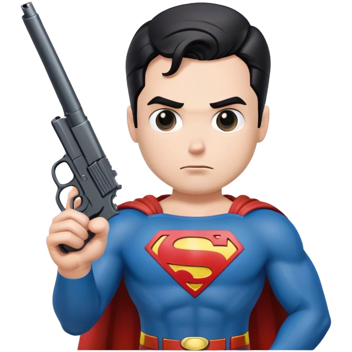 Superman with gun    emoji
