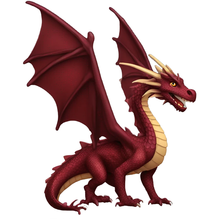 maroon dragon with wings  emoji