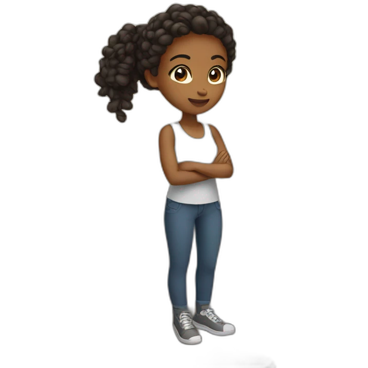 standing on mountains mixed race emoji