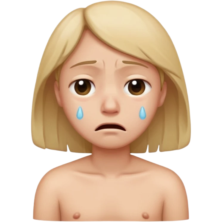 sad crying stomach emoji