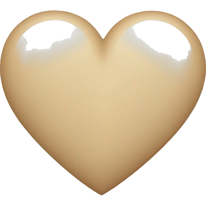 Beige heart emoji