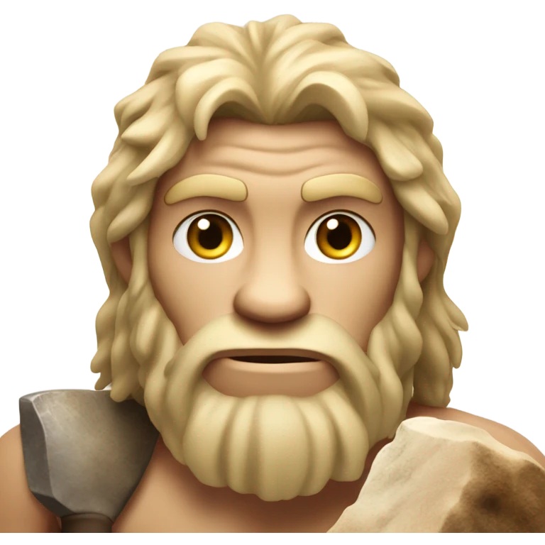 Blonde cave man emoji