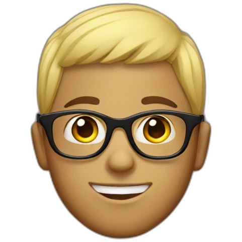black-hair fair boy with glasses emoji