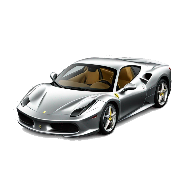 ferrari silver de lado emoji