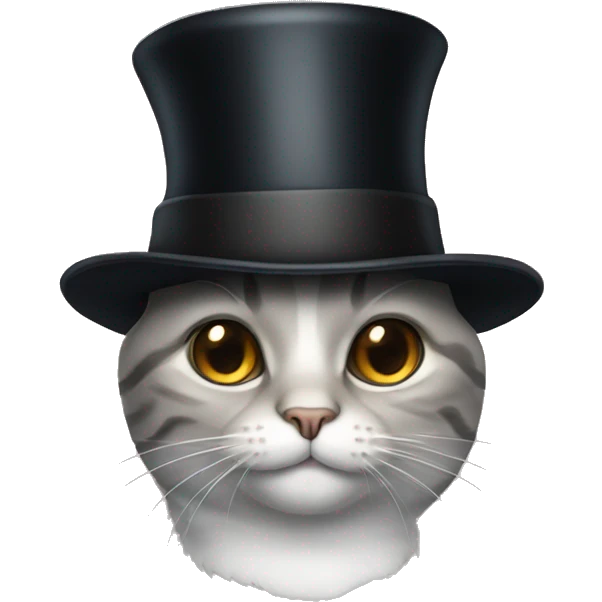 cat with a top hat and monocole emoji