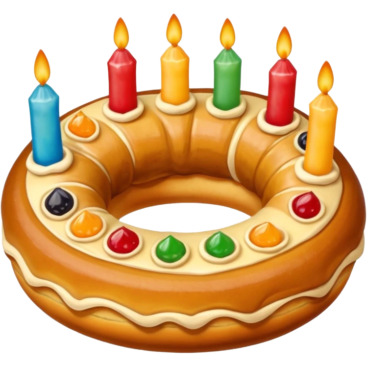 rosca de reyes tradicional sin velas emoji