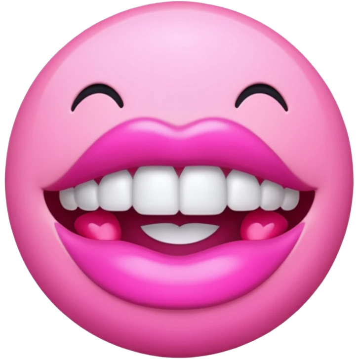 Batom rosa em 3D emoji