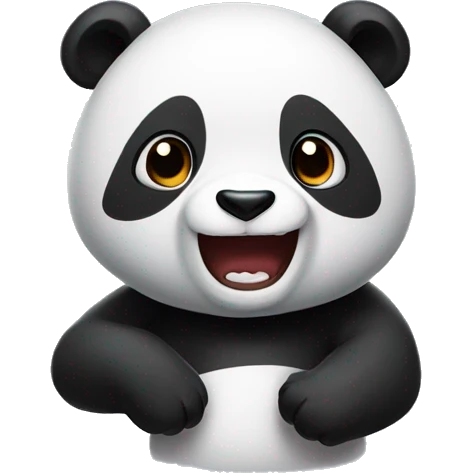 Panda qui joue à lol emoji