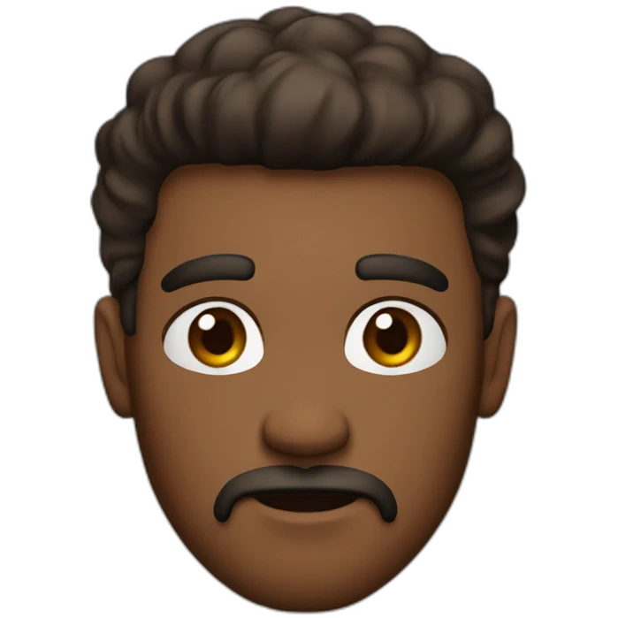 bomb brown eyes face with goatee emoji