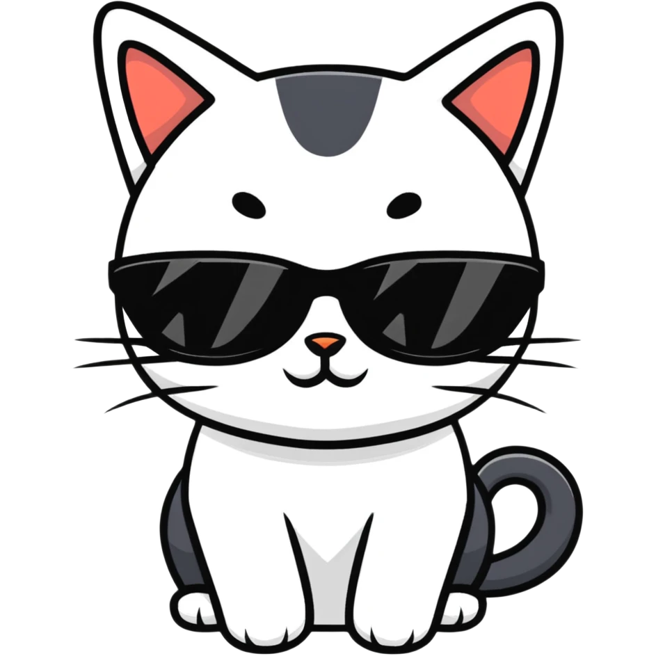 Cat with sunglasses emoji