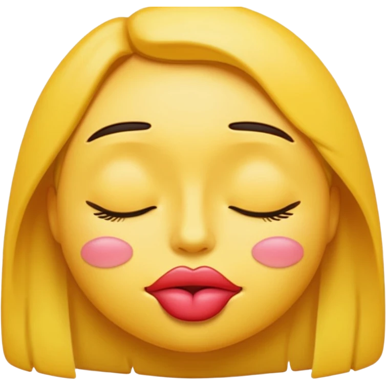 Make me an emoji sticking out his lips and closing his eyes emoji