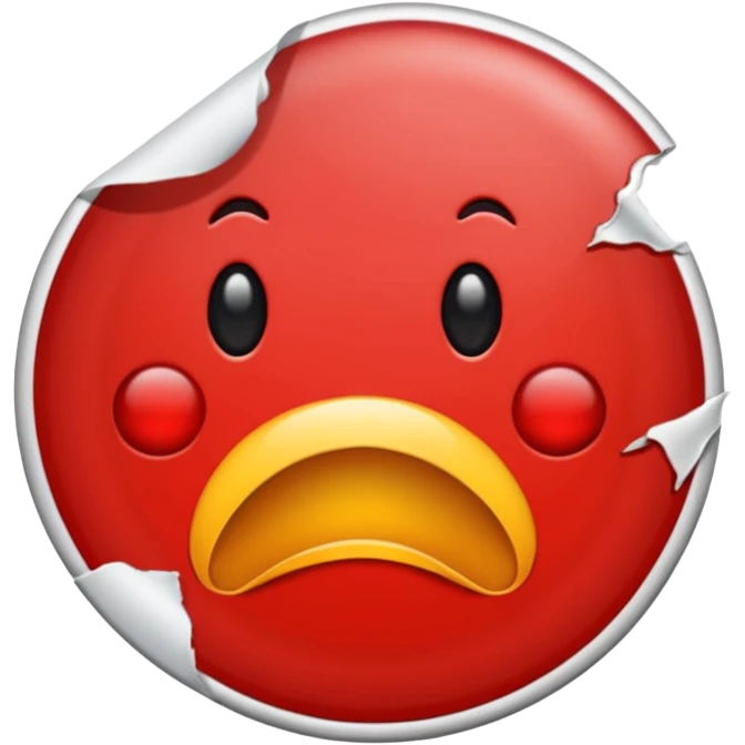 یه استیکر بساز با کلمه رایگان قرمز رنگ emoji