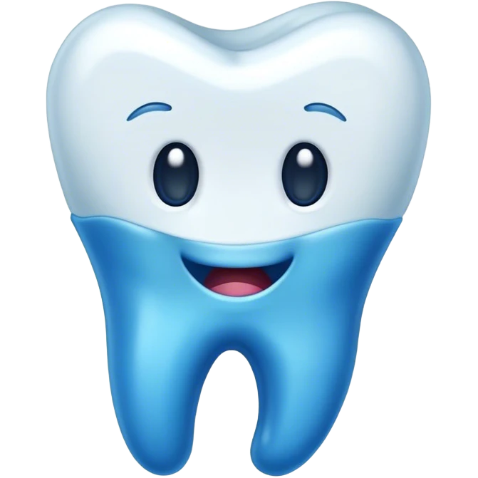 Blue wax tooth emoji
