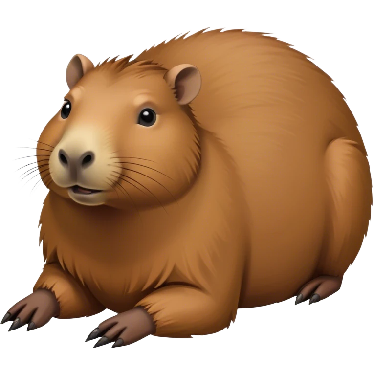 capybara laying on the ground chilling emoji