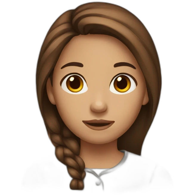 Girl with brown hair emoji
