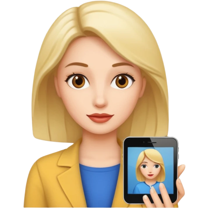 Female presenting a slideshow emoji