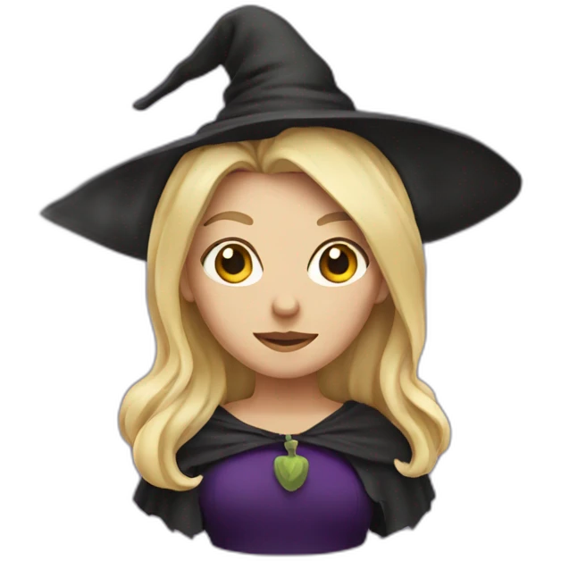 Witch with blonde hair emoji