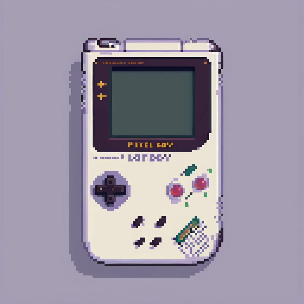 Classic Game Boy handheld console at a half turn angle emoji