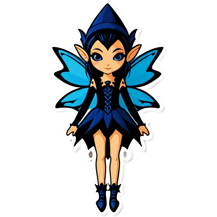 Gothic elf fairy emoji