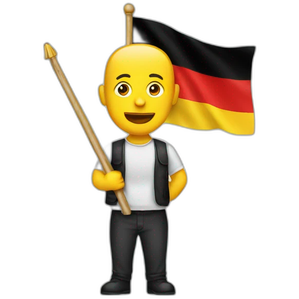man holding german flag emoji