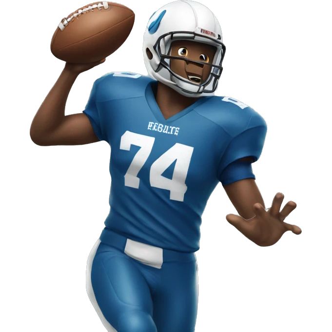 A football player throwing a football  emoji