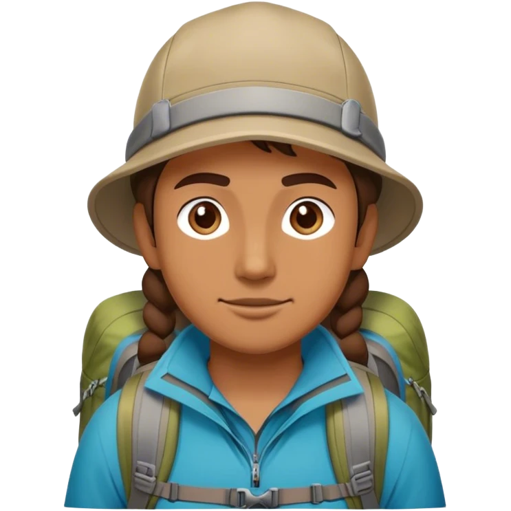 Un escursionista vestito da trekking emoji