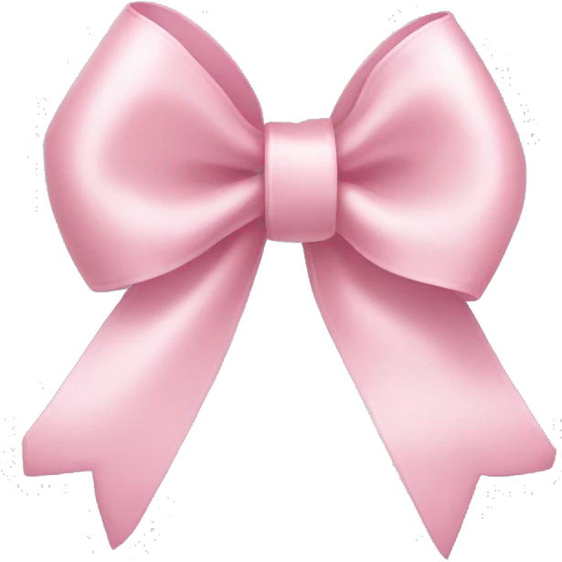 light pink ribbon bow emoji