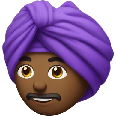 Turban man in purple hoodie emoji