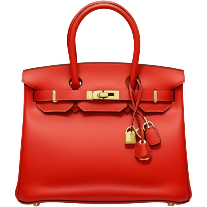 сумка Hermes birkin ярко красная эмоджи детальная проработка emoji