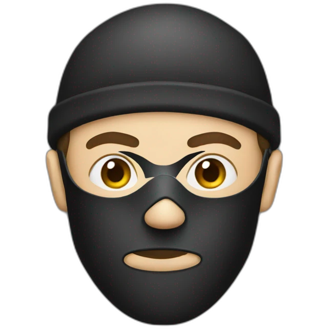 robber with mask emoji