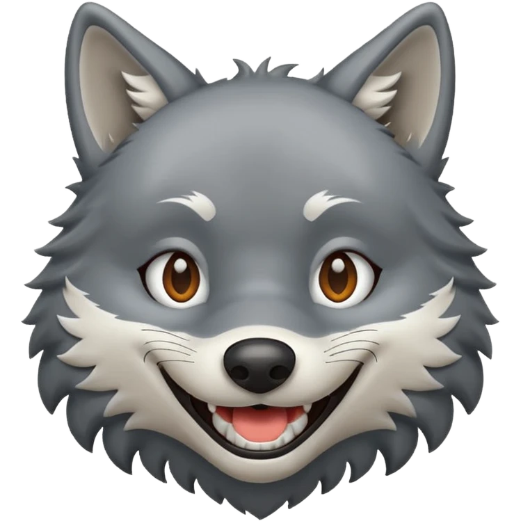 a wolf saying hello emoji