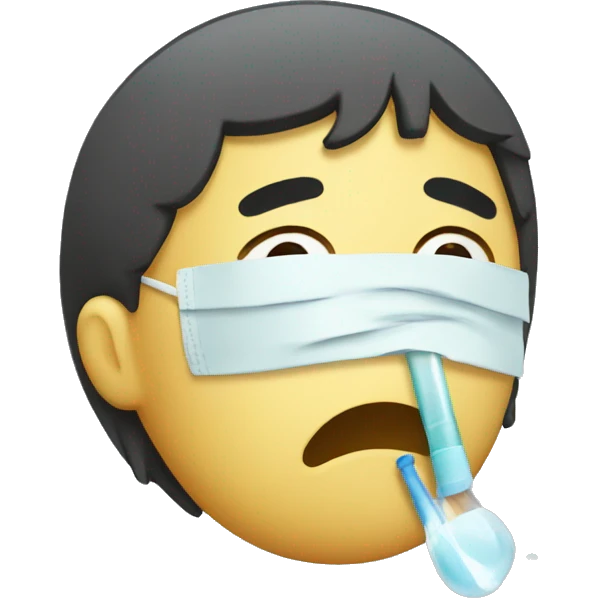 Sick with flu emoji