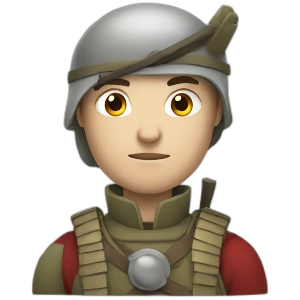 avar soldier with white skin facing forward emoji