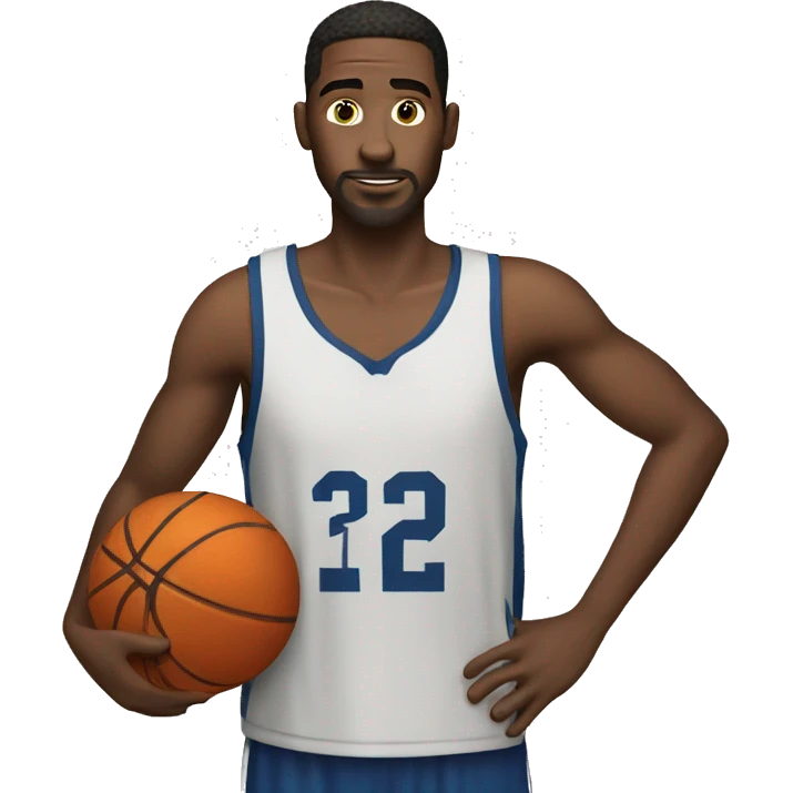 Guy with a basketball emoji