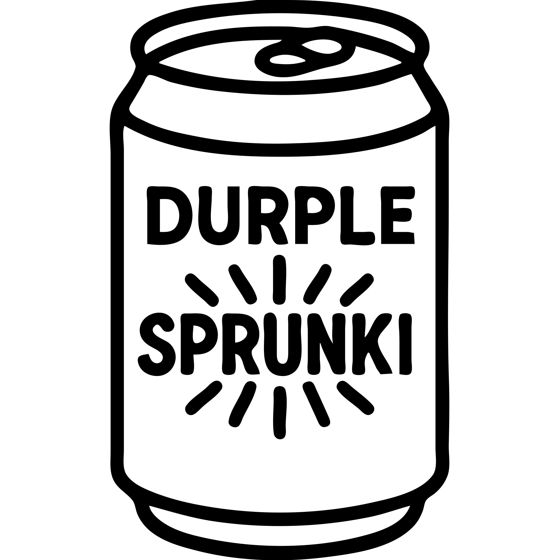 Durple Sprunki as a line icon, black outlines, no fill, minimalist, suitable for UI or wireframes emoji