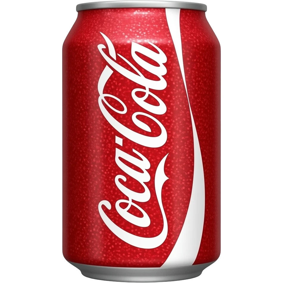 Red sparkly Coca Cola can emoji