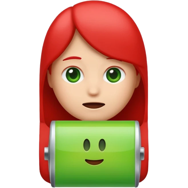 I want a emoji of low battery ang high battery, the low battery's collor is red and the high battery's color is green emoji