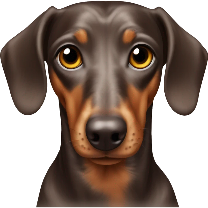 Dachshund brown dapple  emoji
