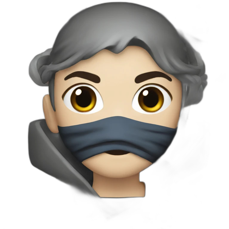 Ninja con piel blanca  emoji
