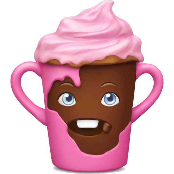Chocomelk roze mok emoji