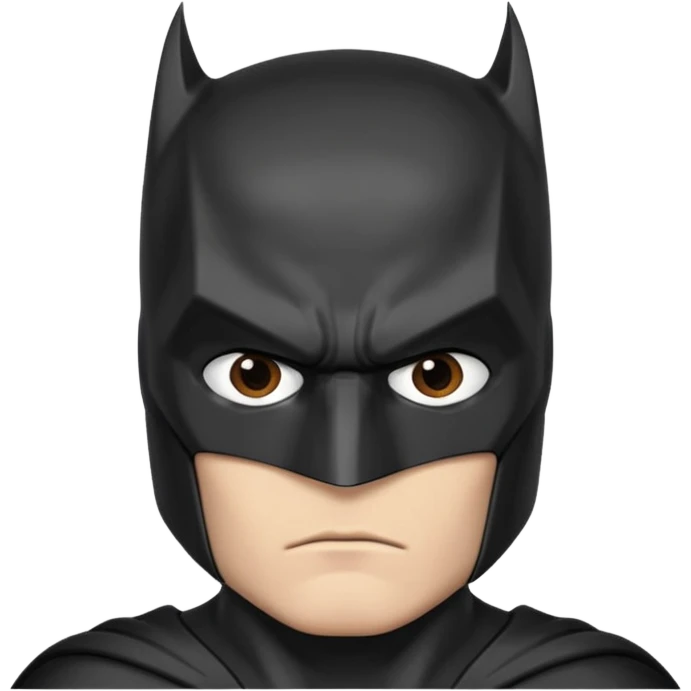 batman character face only younger emoji