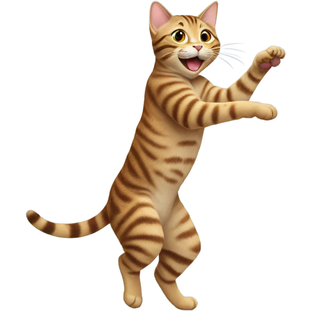 Tabby cat dancing emoji