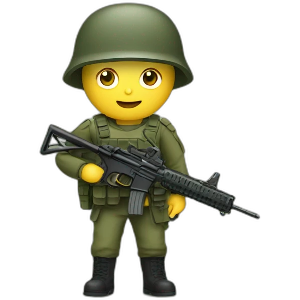 Army with gun emoji