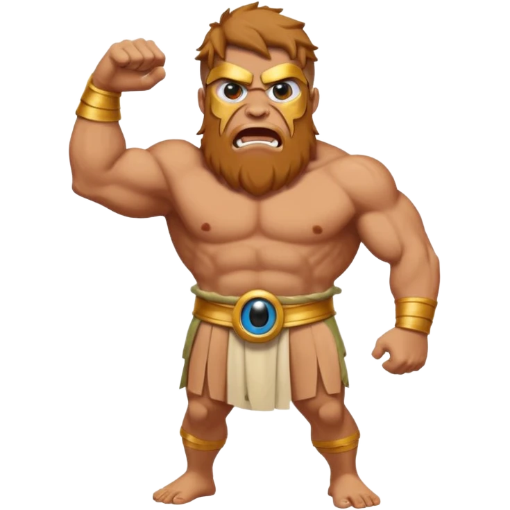 fullbody one-eye ancient giant cyclope roaring emoji