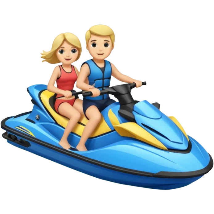 Jet ski with families and friends a lot emoji