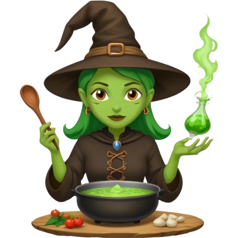 green witch cooking potion emoji