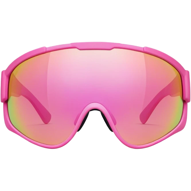 oversized pink athletic sunglasses with shield visor lens, sporty design emoji