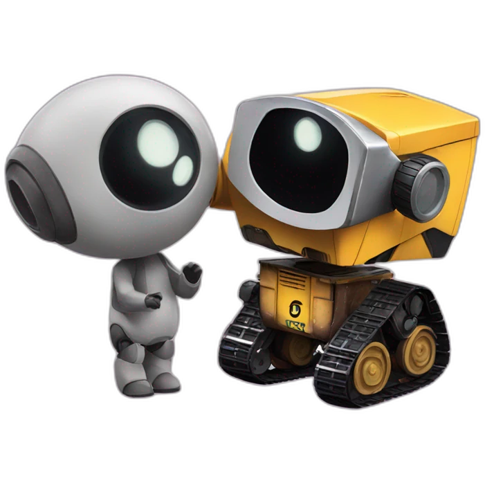 Wall-e kissing eve emoji