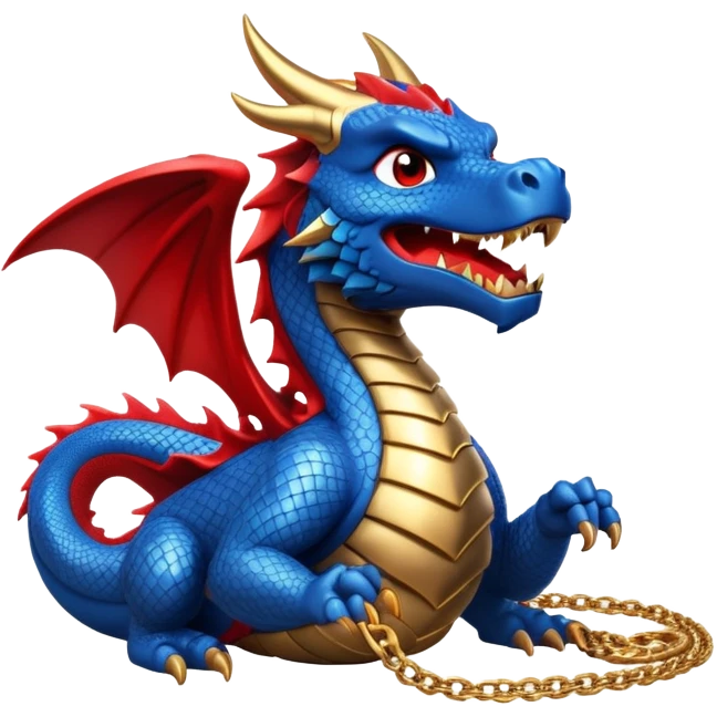 Superman Dragon With Gold Chain And Smoke emoji
